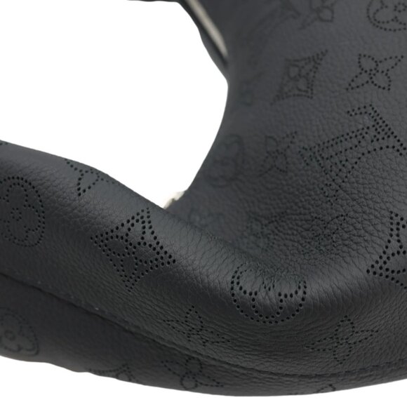 Louis Vuitton  Why Knot MM Monogram Mahina Leather Hobo Bag Black - Picture 7 of 13